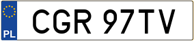 Trailer License Plate
